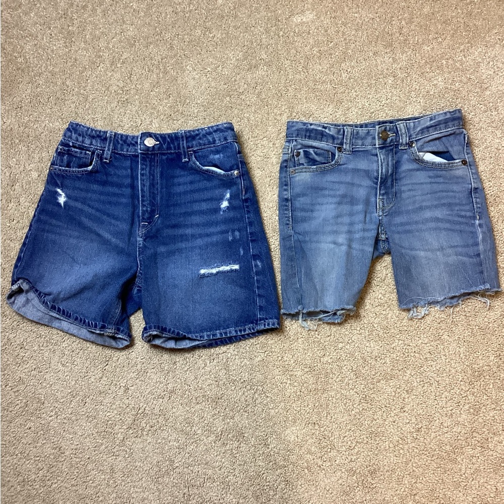 Jean shorts (Kids) Bundle. Sizes 10 and 12 - Picture 1 of 3